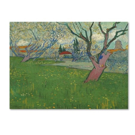 Van Gogh 'Orchards In Blossom View Of Arles' Canvas Art,14x19